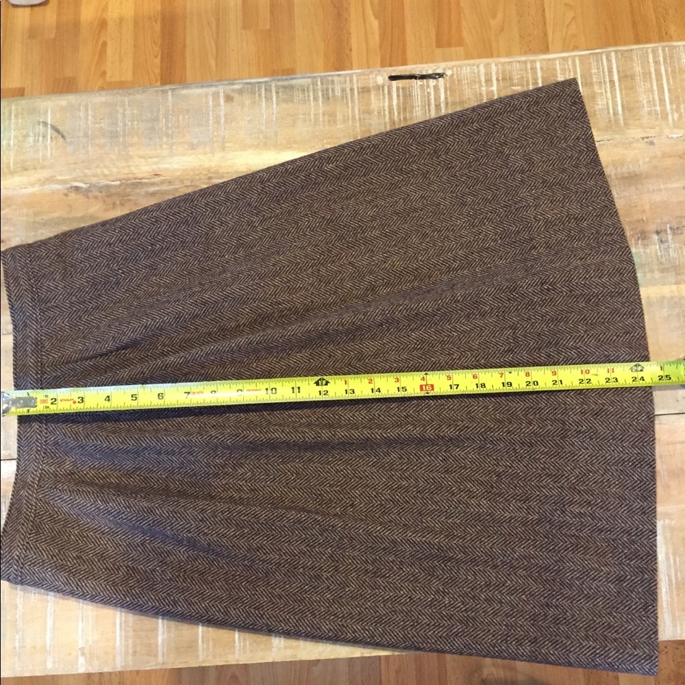 Vintage Pendleton Herringbone Wool Skirt brown - Picture 6 of 8